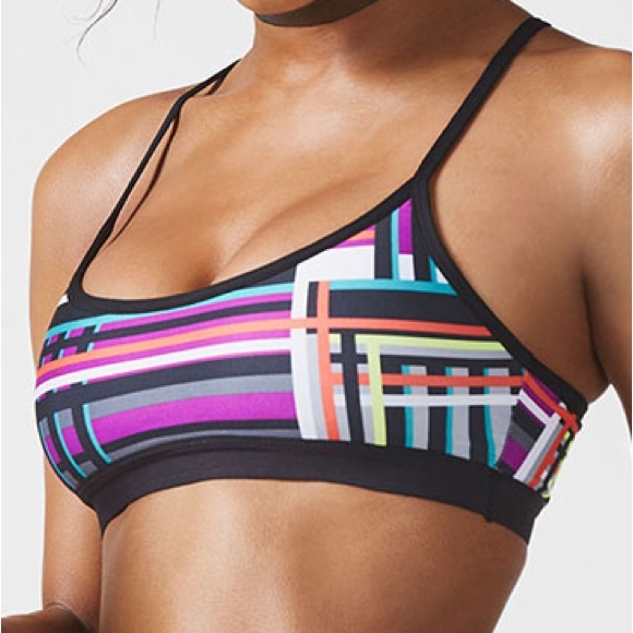 Fabletics Vibrant Geometric Reversible Sports Bra Size Small - Picture 4 of 7